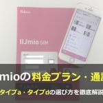 【徹底比較】IIJmioのタイプA(au回線)・タイプD(docomo回線)の違いとは？