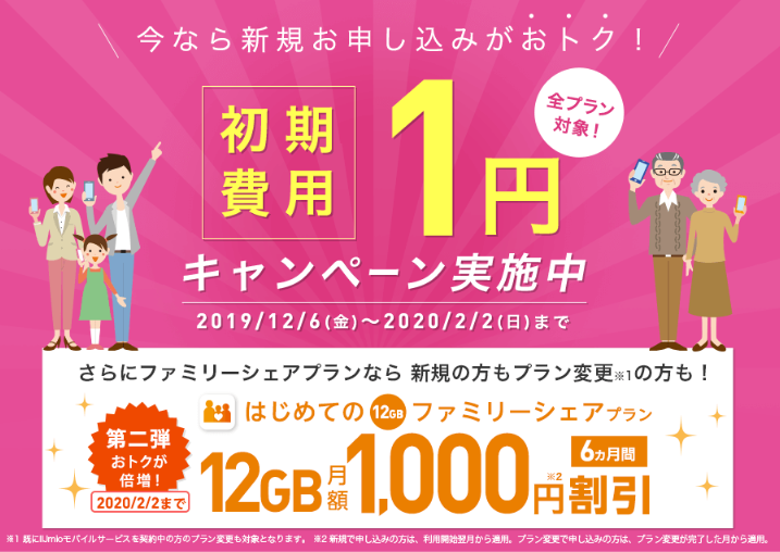 【実施中】全プラン初期費用1円キャンペーン