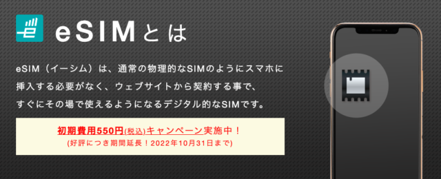 【実施中】eSIMキャンペーン