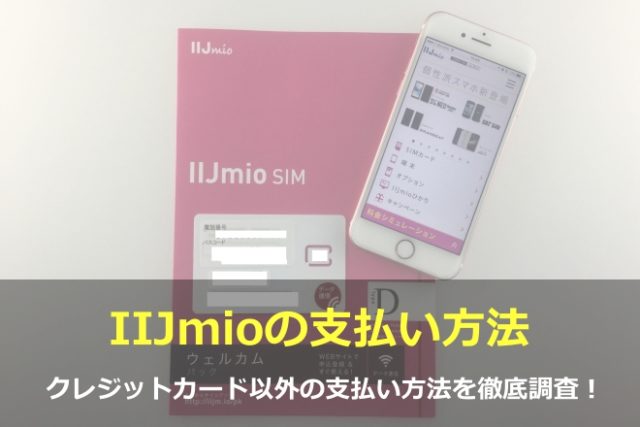 IIJmioの支払い方法は？クレジットカード以外の支払い方法を徹底調査！