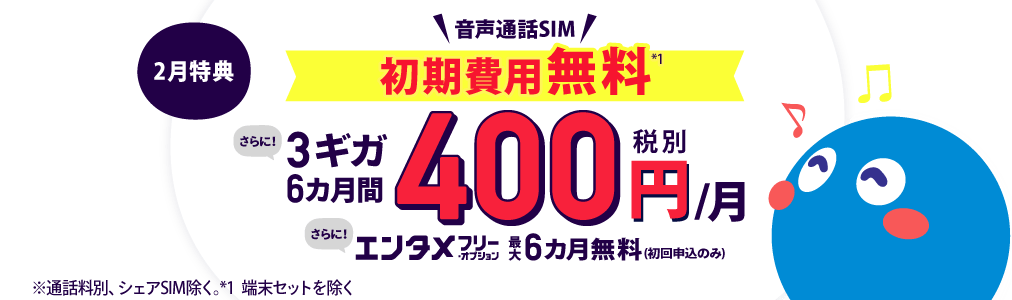 【実施中】音声通話SIM特典※期間限定