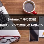 【wimax2+ギガ放題】モバイルルーターの無制限プランで注意すべきポイントを徹底解説!